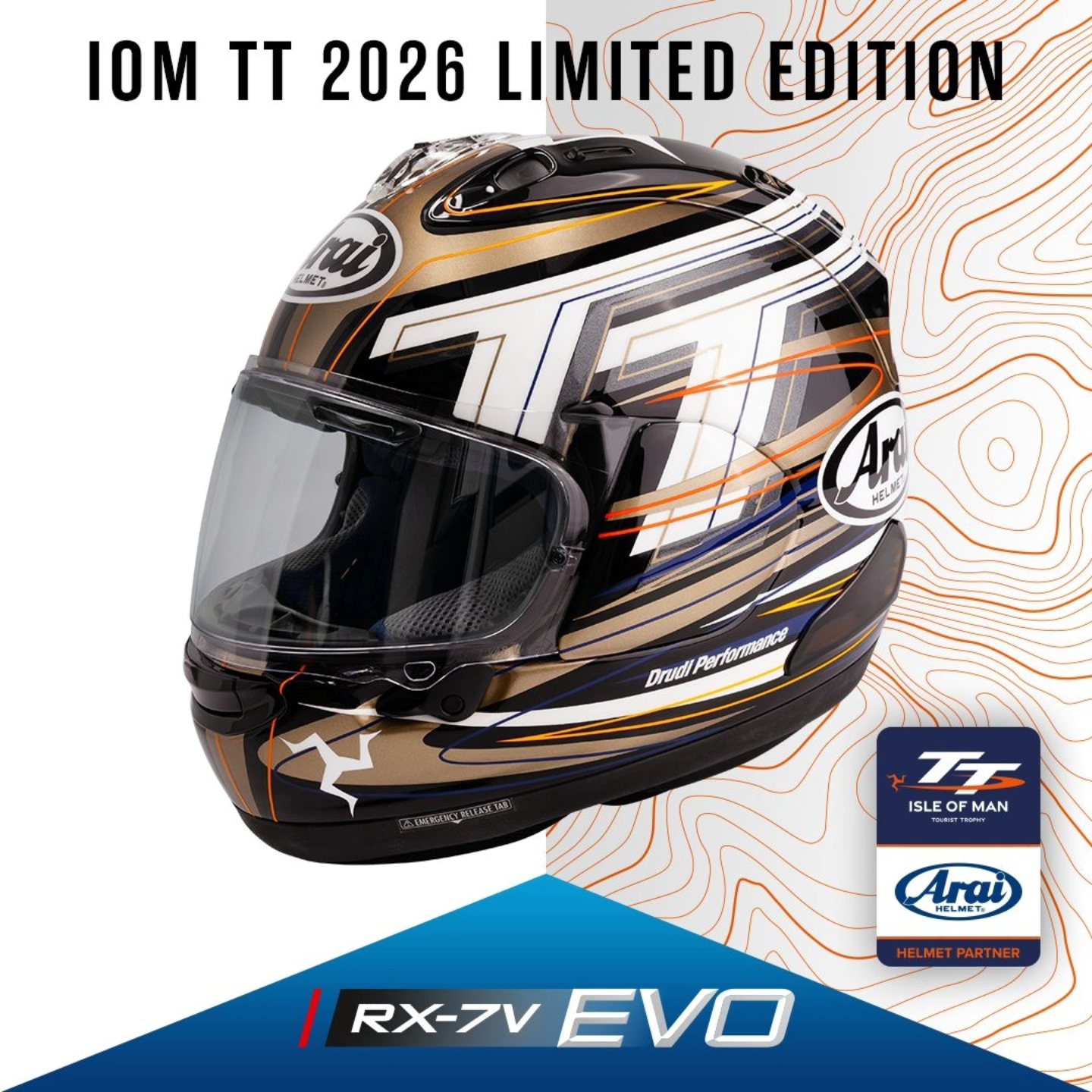 Arai a prezentat noua ediție specială a căștii RX-7V Evo Isle of Man TT la Motorcycle Live, Birgmingham