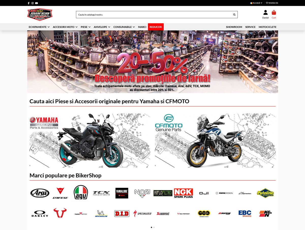 BikerShop.ro își extinde oferta: branduri noi și piese dedicate pentru Yamaha și CFMOTO